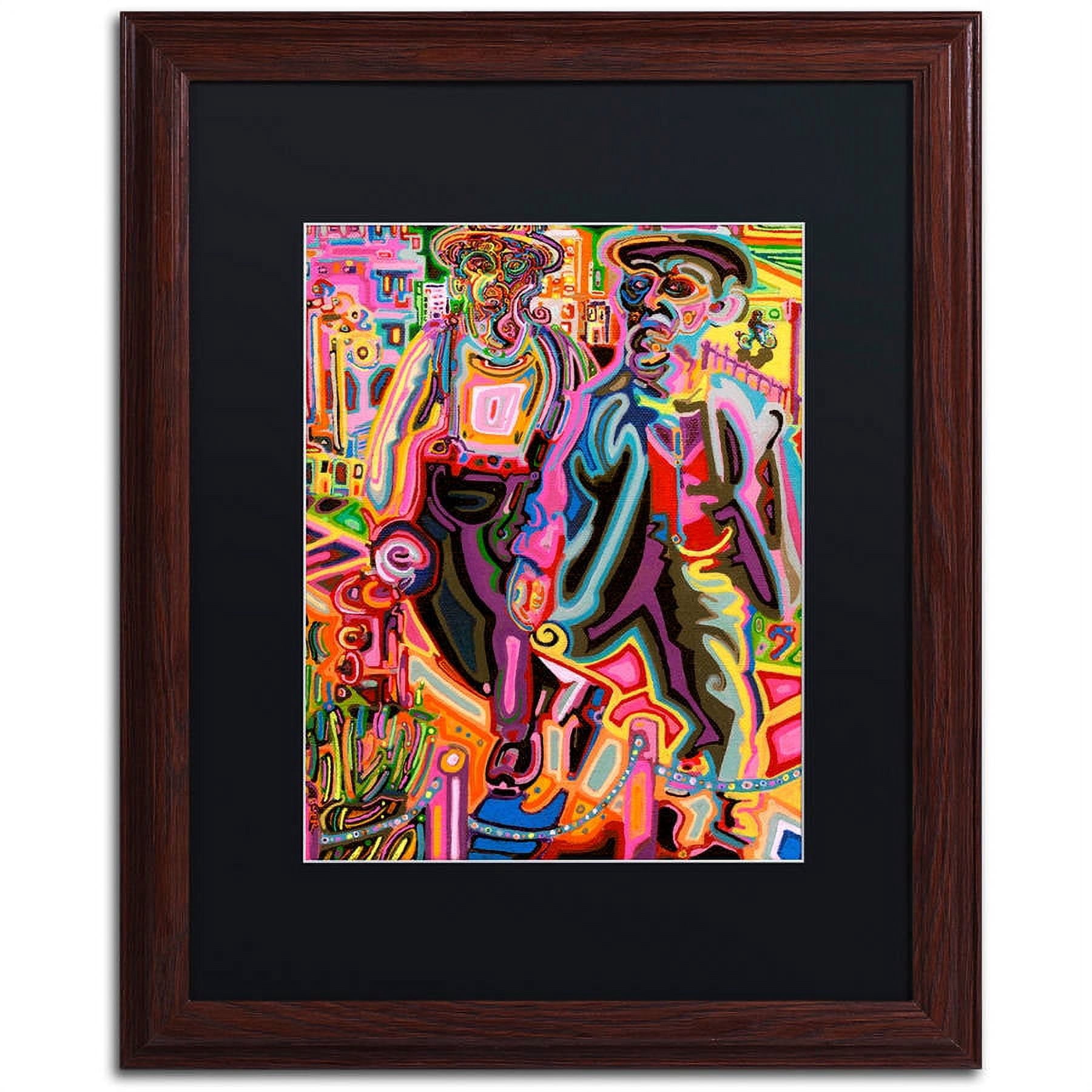 Trademark Fine Art "Thugs" Canvas Art by Josh Byer, Black Matte, Wood Frame