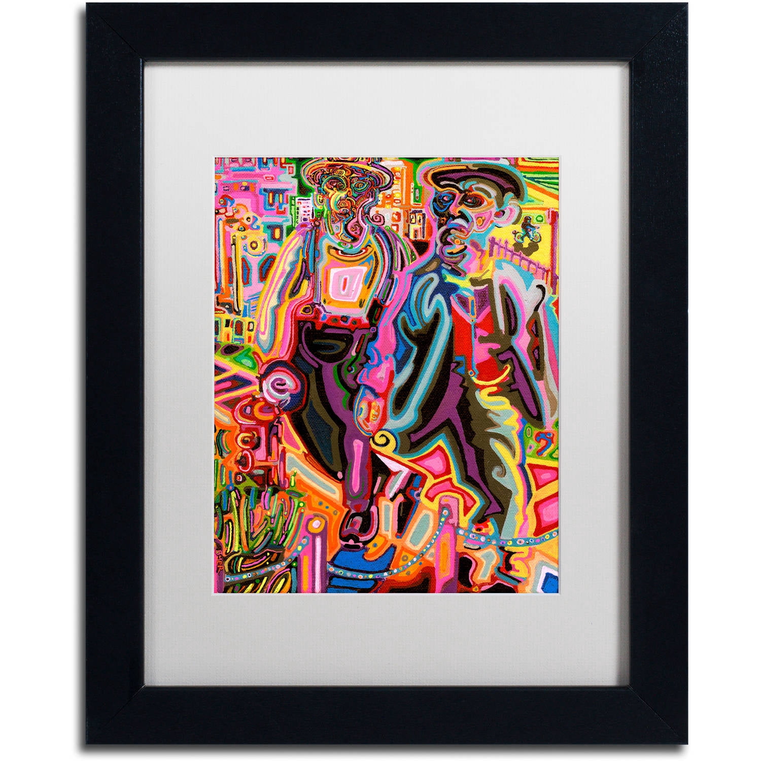 Trademark Fine Art "Thugs" Canvas Art by Josh Byer, White Matte, Black Frame