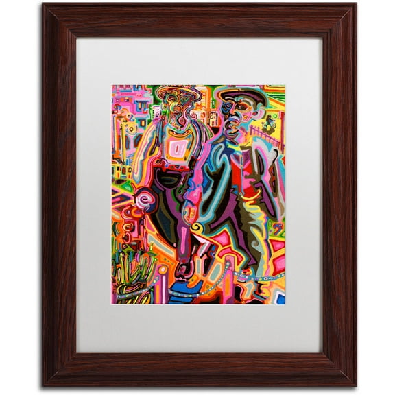 Trademark Fine Art "Thugs" Canvas Art by Josh Byer, White Matte, Wood Frame