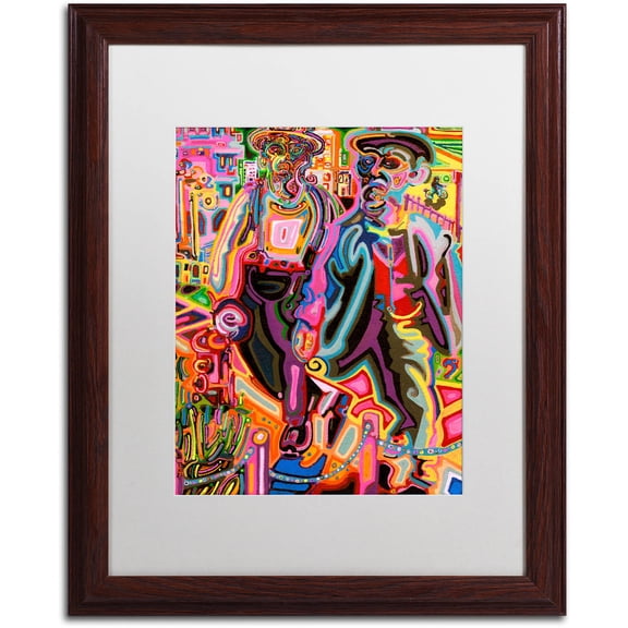 Trademark Fine Art "Thugs" Canvas Art by Josh Byer, White Matte, Wood Frame