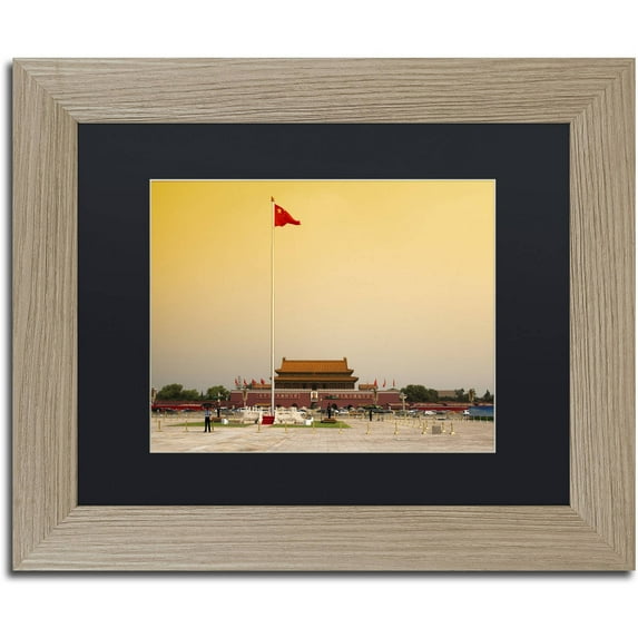 Trademark Fine Art "Tiananmen" Canvas Art by Philippe Hugonnard, Black Matte, Birch Frame