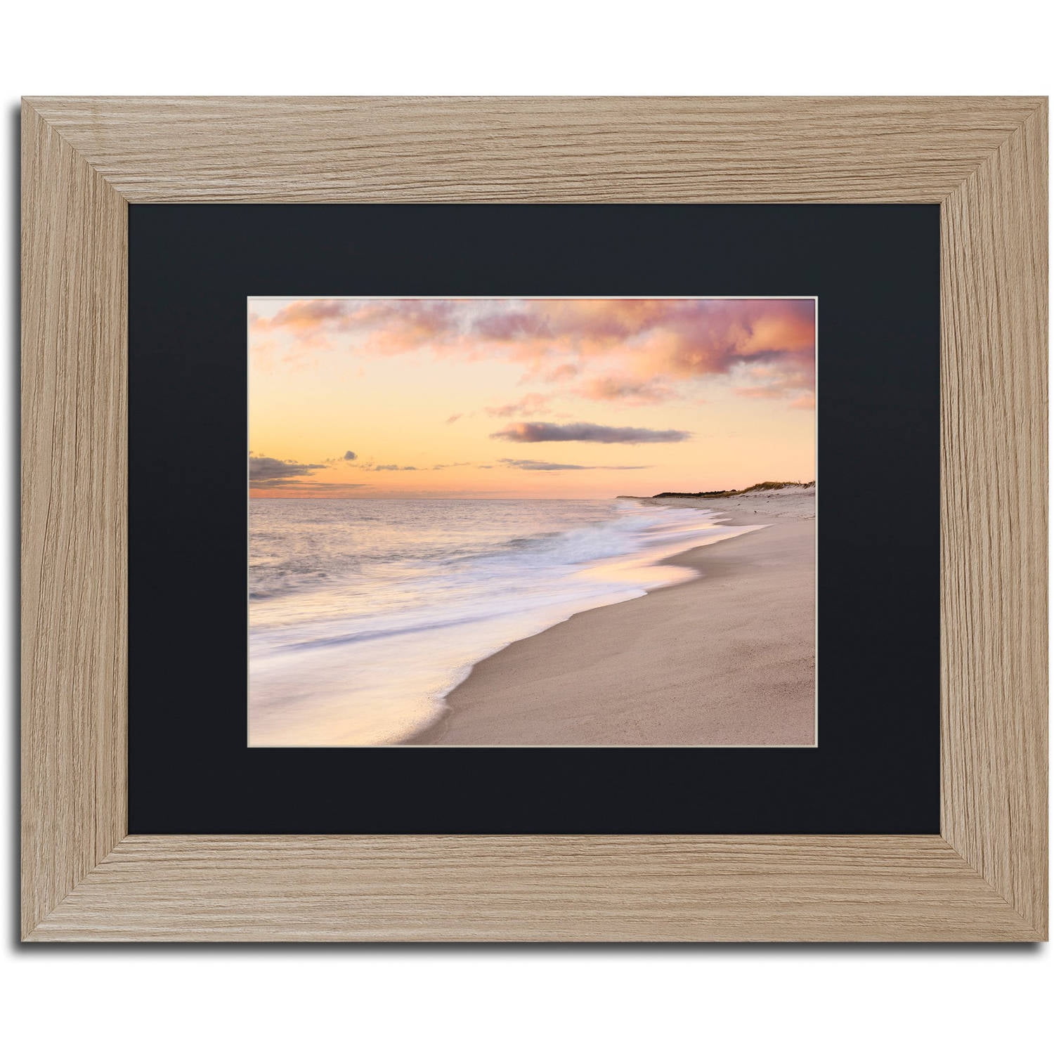 Trademark Fine Art "Tide Line" Canvas Art by Michael Blanchette Photography Black Matte, Birch Frame