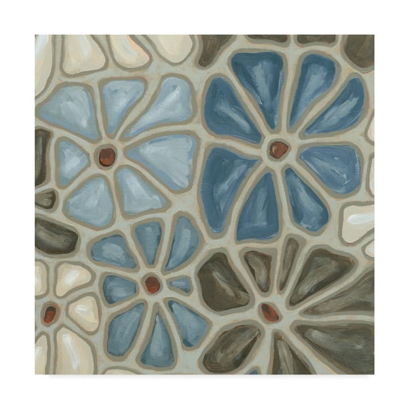 Trademark Fine Art 'Tiled Petals I' Canvas Art by Karen Deans