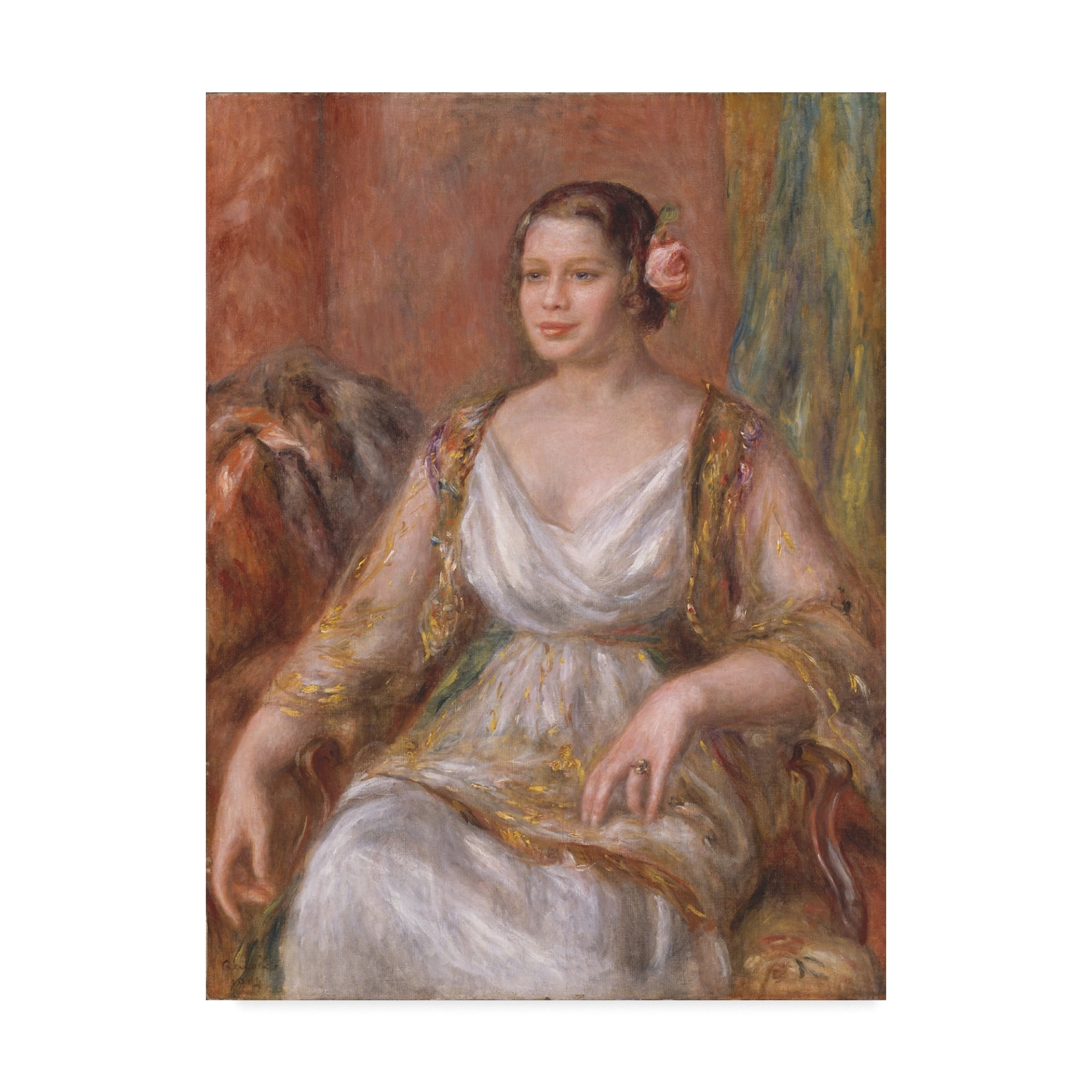 Trademark Fine Art 'Tilla Durieux' Canvas Art by Pierre Auguste Renoir