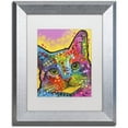thumbnail image 1 of Trademark Fine Art "Tilt Cat" Canvas Art by Dean Russo, White Matte, Silver Frame, 1 of 3