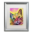 thumbnail image 1 of Trademark Fine Art "Tilt Cat" Canvas Art by Dean Russo White Matte, Silver Frame, 1 of 5