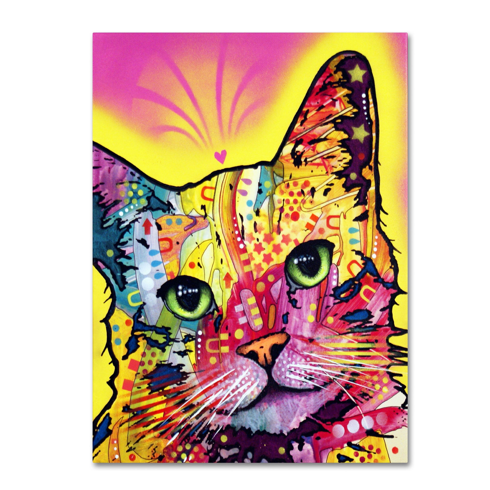 Trademark Fine Art "Tilt Cat" Canvas Art by Dean Russo