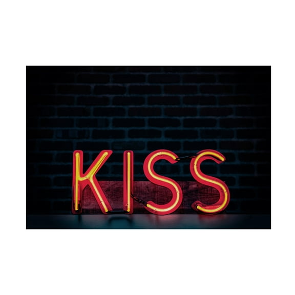 Trademark Fine Art Tim Mossholder Kiss In Neon Canvas Wall Art