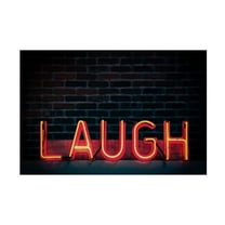 Trademark Fine Art Tim Mossholder Laugh In Neon Canvas Wall Art