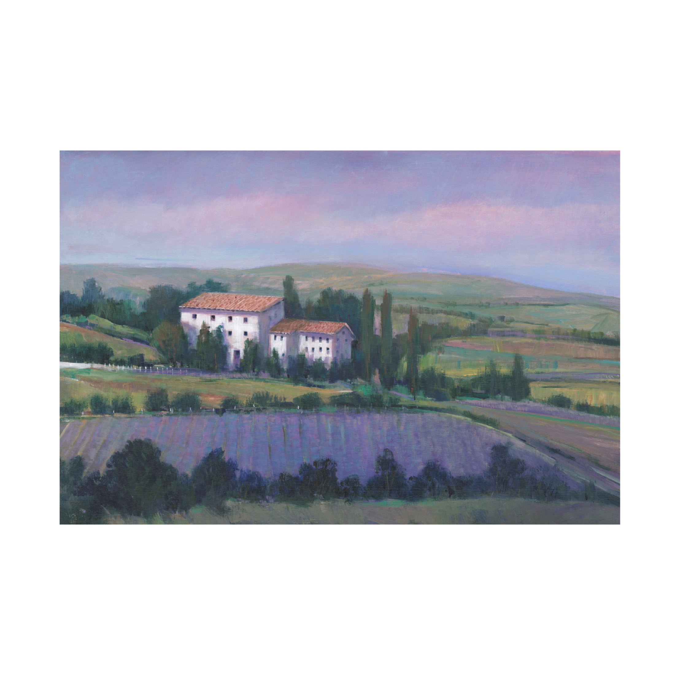 Trademark Fine Art Tim OToole Soft Lavender Fields I Canvas Wall Art