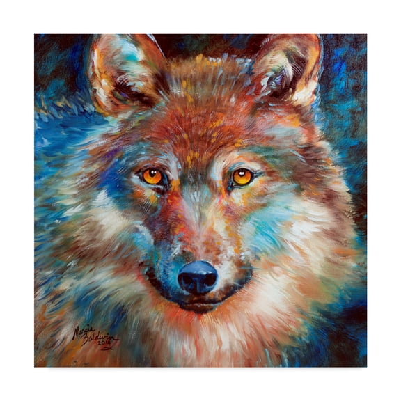 Trademark Fine Art 'Timber Wolf Abstract' Canvas Art by Marcia Baldwin