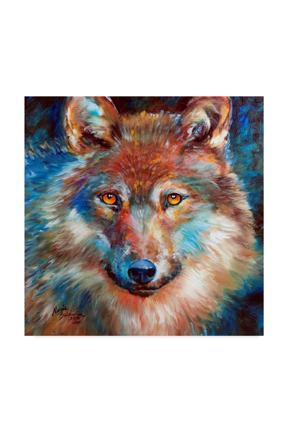 'Timber Wolf Abstract' Canvas Art by Marcia Baldwin