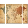 thumbnail image 1 of Trademark Fine Art "Time Zones World Map" Canvas Art by Michael Tompsett Three Panel Set, 1 of 4
