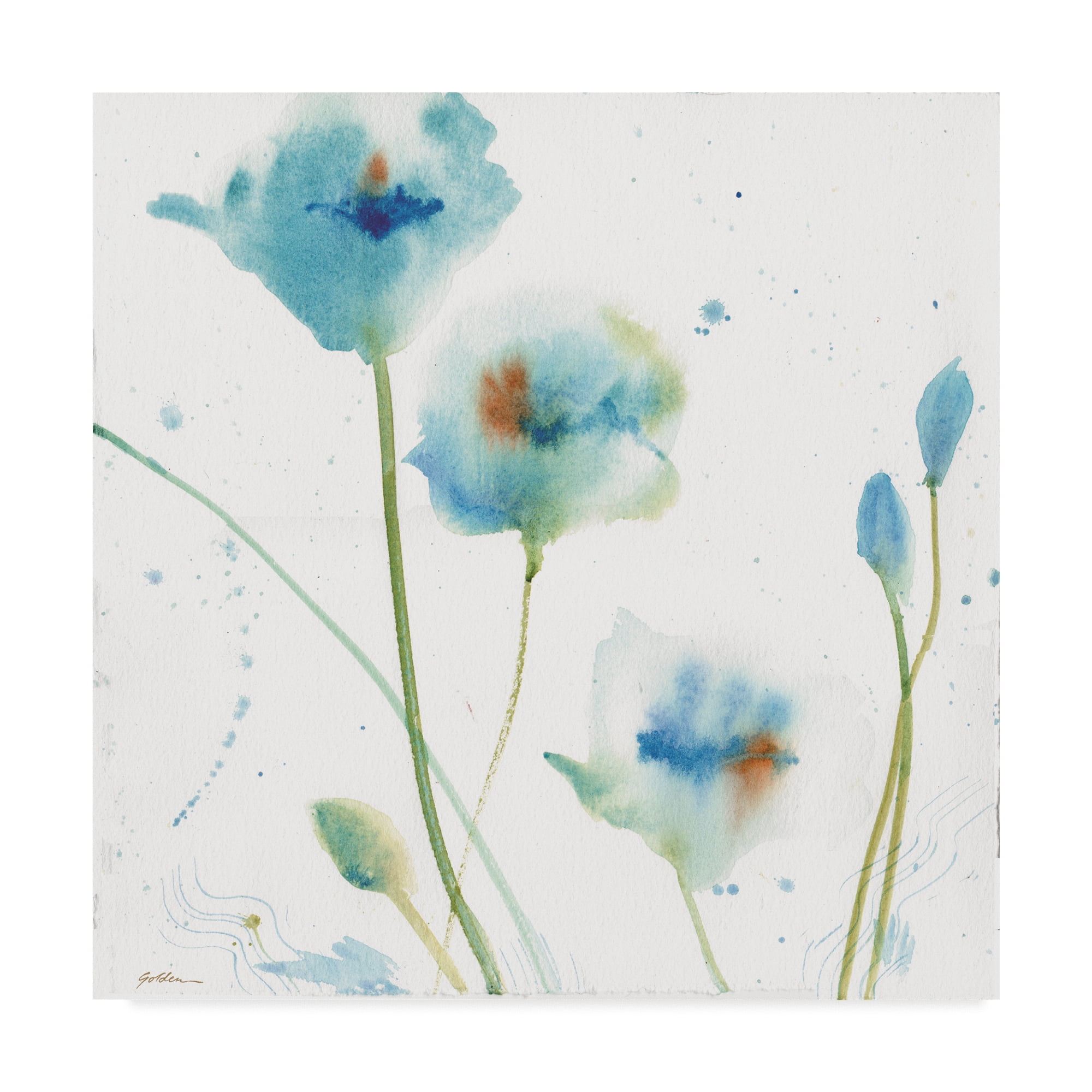 Trademark Fine Art 'Time and Tides - Blues' Canvas Art by Sheila Golden