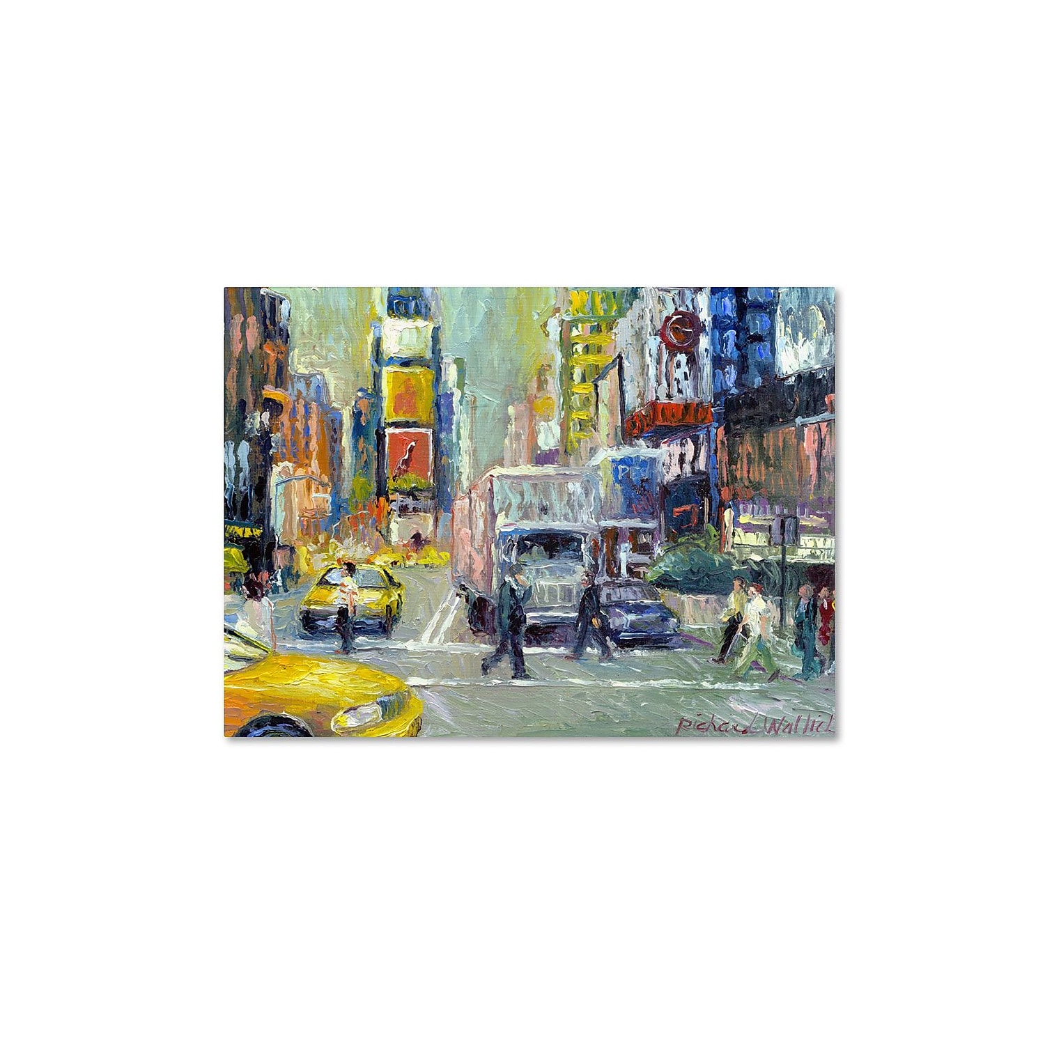 Trademark Fine Art "Times Square" Canvas Art by Richard Wallich