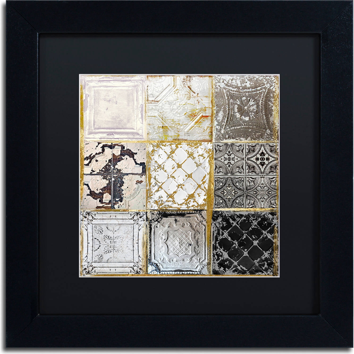 Trademark Fine Art "Tintypes" Canvas Art by Color Bakery, Black Matte, Black Frame