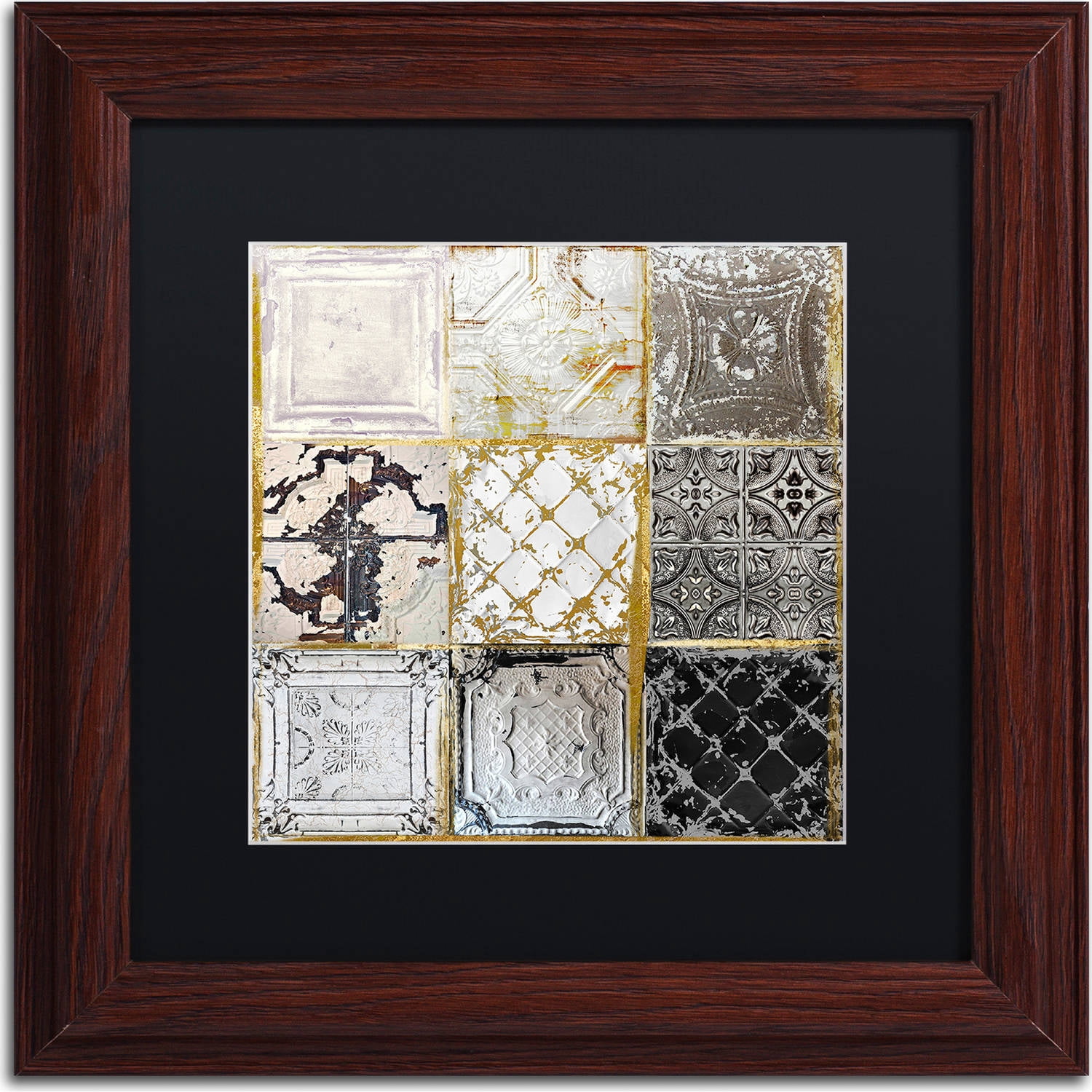 Trademark Fine Art "Tintypes" Canvas Art by Color Bakery, Black Matte, Wood Frame