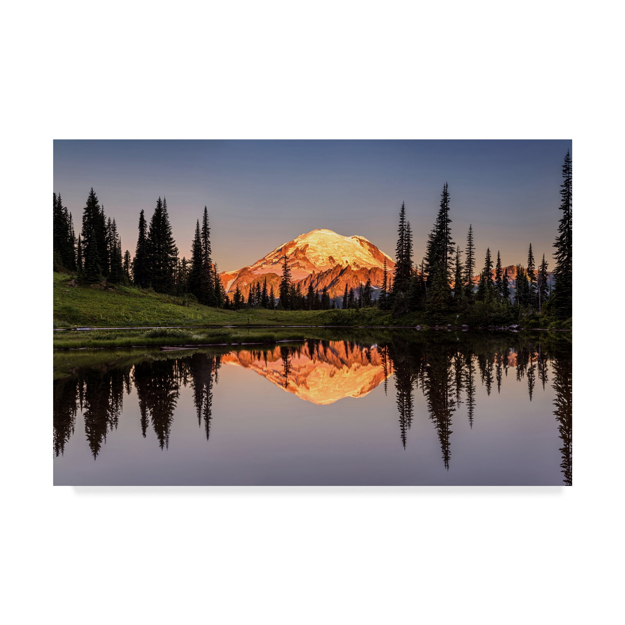 Trademark Fine Art 'Tipsoo Lake Sunrise' Canvas Art by Pierre Leclerc