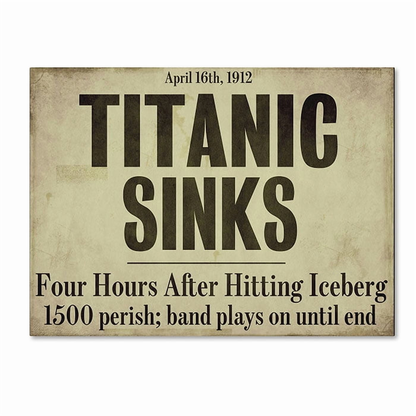 Trademark Fine Art "Titanic" Canvas Art by Color Bakery