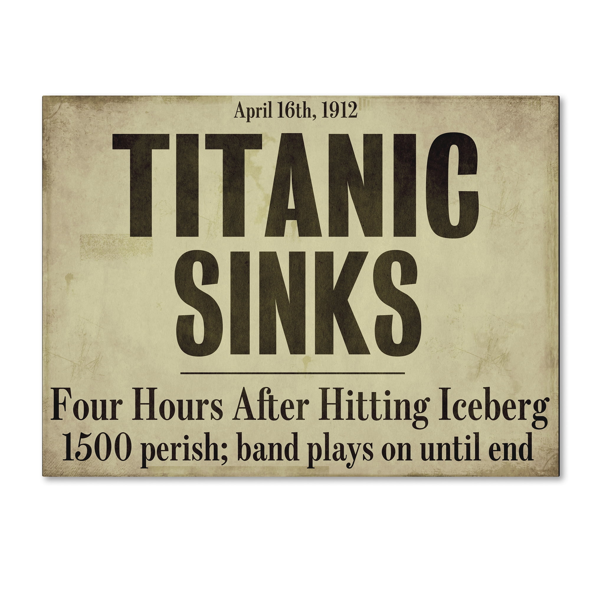Trademark Fine Art "Titanic" Canvas Art by Color Bakery