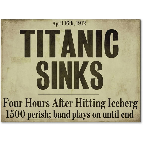 Trademark Fine Art "Titanic" Canvas Art by Color Bakery