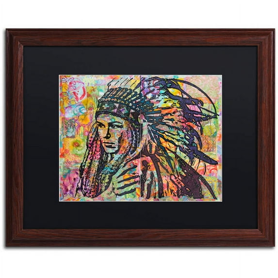 Trademark Fine Art "Tiva" Canvas Art by Dean Russo, Black Matte, Wood Frame