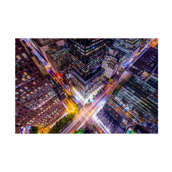 Trademark Fine Art Toby Harriman Electrify II - New York City Night Trails Canvas Wall Art