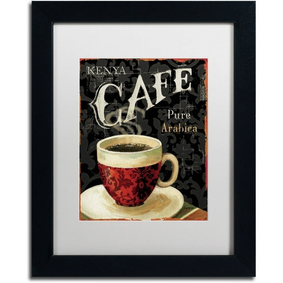 Trademark Fine Art "Today's Coffee I" Canvas Art by Lisa Audit, White Matte, Black Frame
