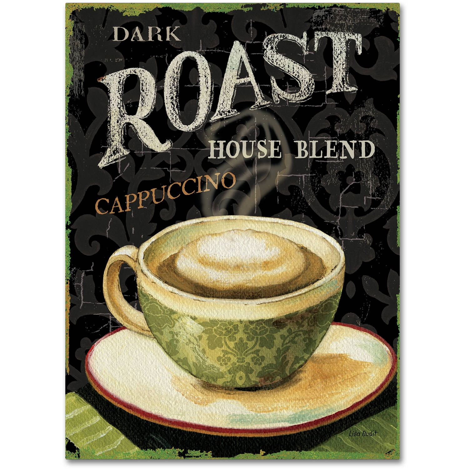 Dark Roast Cappuccino Graphic Art on Canvas, 18 x 24