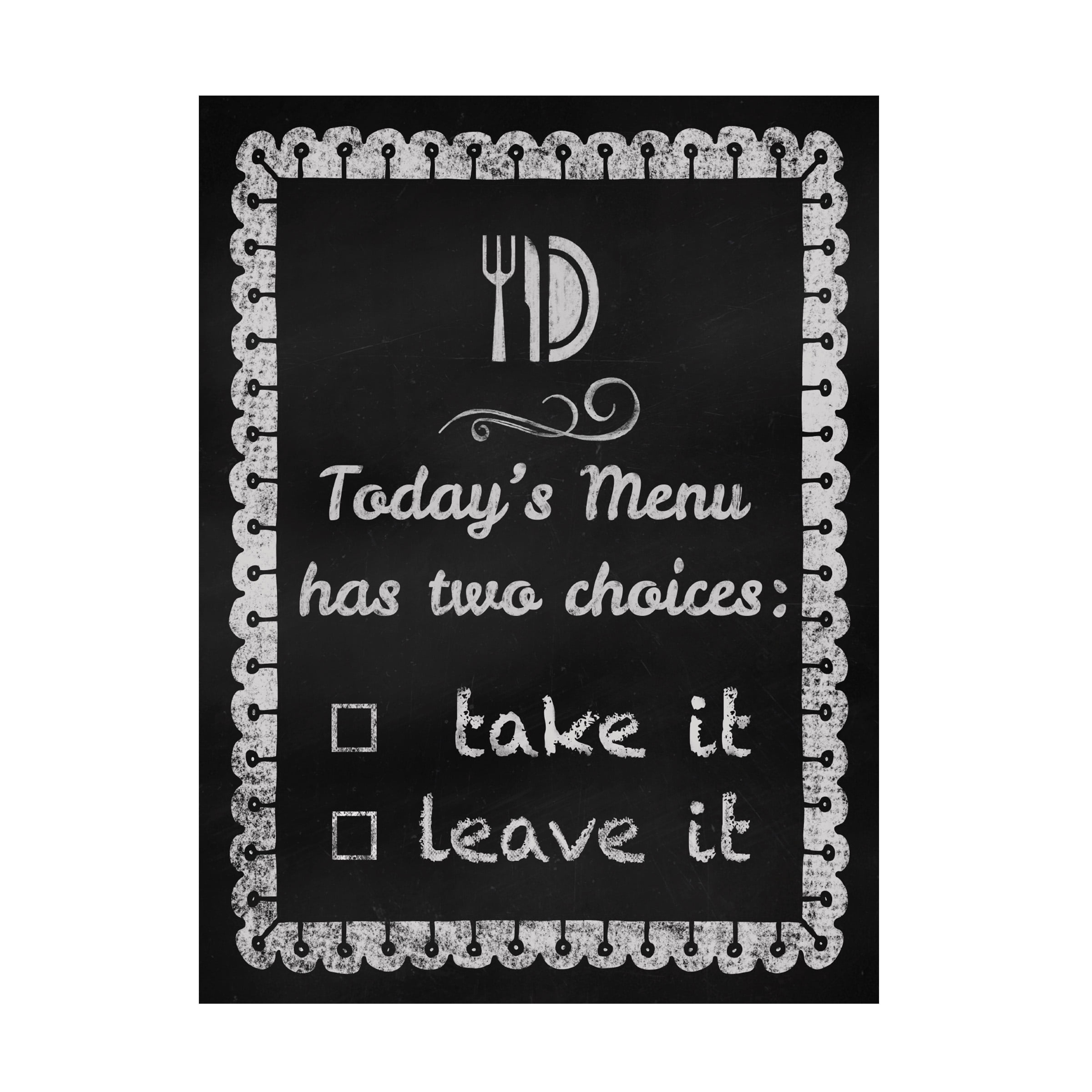 Trademark Fine Art 'TodayÃ¢â‚¬â„¢s Menu' Canvas Art by Tina Lavoie
