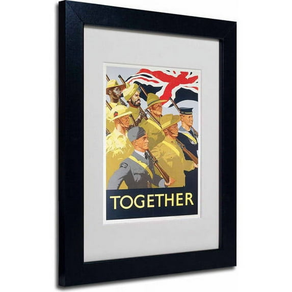 Trademark Fine Art "Together Propaganda Poster" Canvas Art, Black Frame