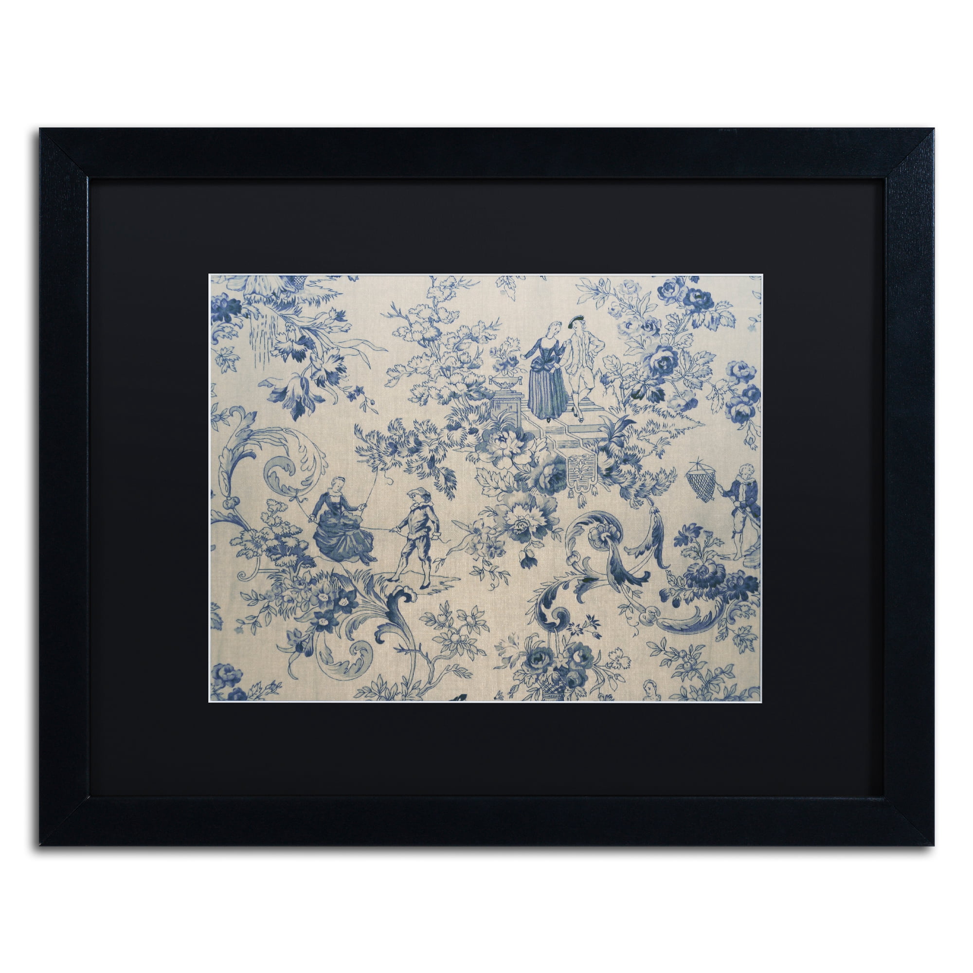 Trademark Fine Art 'Toile Fabrics I' Black Framed Art by Color Bakery