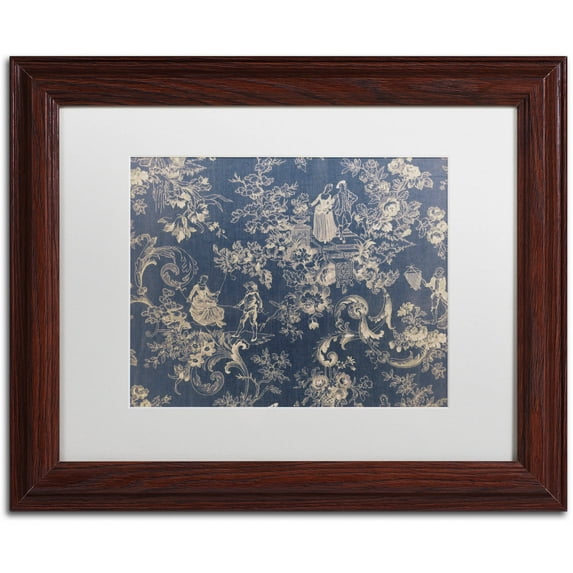 Trademark Fine Art "Toile Fabrics II" Canvas Art by Color Bakery White Matte, Wood Frame