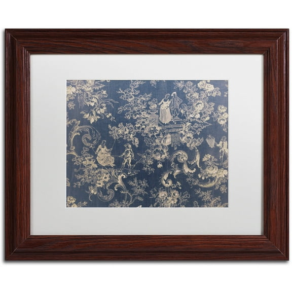 Trademark Fine Art "Toile Fabrics II" Canvas Art by Color Bakery White Matte, Wood Frame
