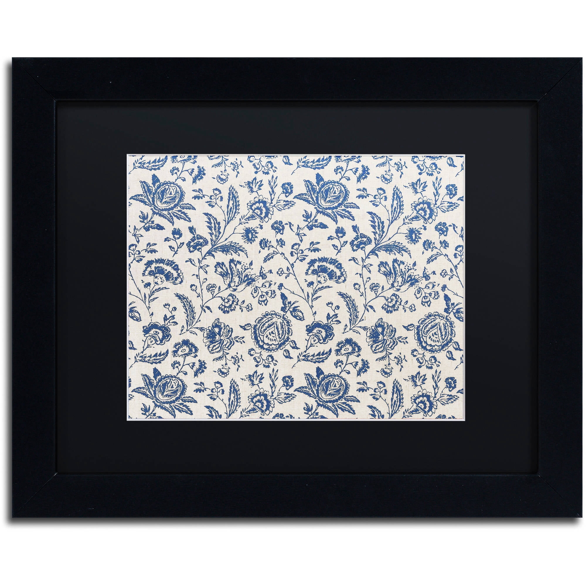 Trademark Fine Art "Toile Fabrics IX" Canvas Art by Color Bakery Black Matte, Black Frame