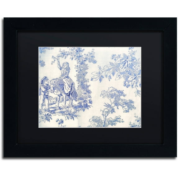 Trademark Fine Art "Toile Fabrics VI" Canvas Art by Color Bakery Black Matte, Black Frame