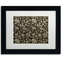 Trademark Fine Art "Toile Fabrics VIII" Canvas Art by Color Bakery White Matte, Black Frame
