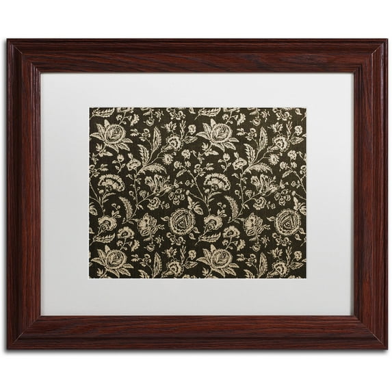 Trademark Fine Art "Toile Fabrics VIII" Canvas Art by Color Bakery White Matte, Wood Frame