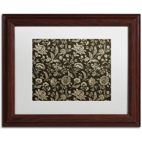 Trademark Fine Art "Toile Fabrics VIII" Canvas Art by Color Bakery White Matte, Wood Frame