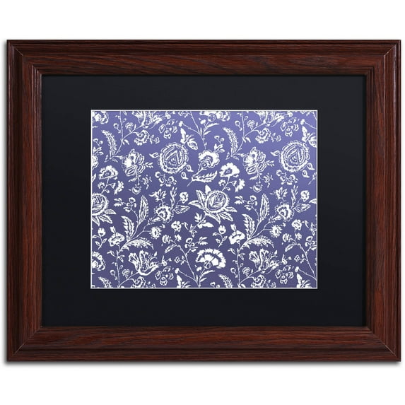 Trademark Fine Art "Toile Fabrics X" Canvas Art by Color Bakery Black Matte, Wood Frame