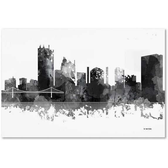 Trademark Fine Art "Toledo Ohio Skyline BG-1" Canvas Art by Marlene Watson