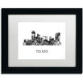 thumbnail image 1 of Trademark Fine Art 'Toledo Skyline WB-BW' Canvas Art by Marlene Watson, White Matte, Black Frame, 1 of 4