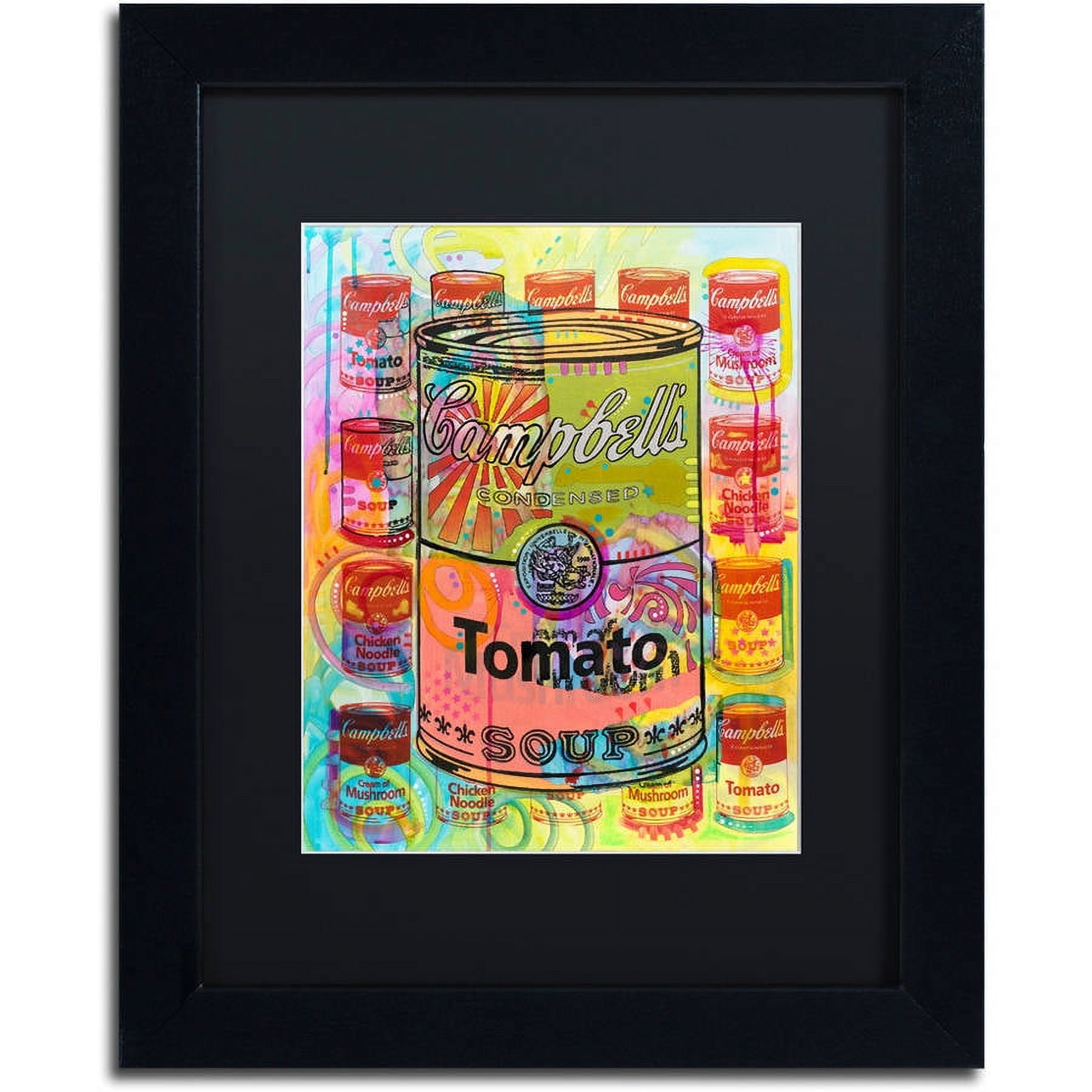 Trademark Fine Art "Tomato" Canvas Art by Dean Russo, Black Matte, Black Frame