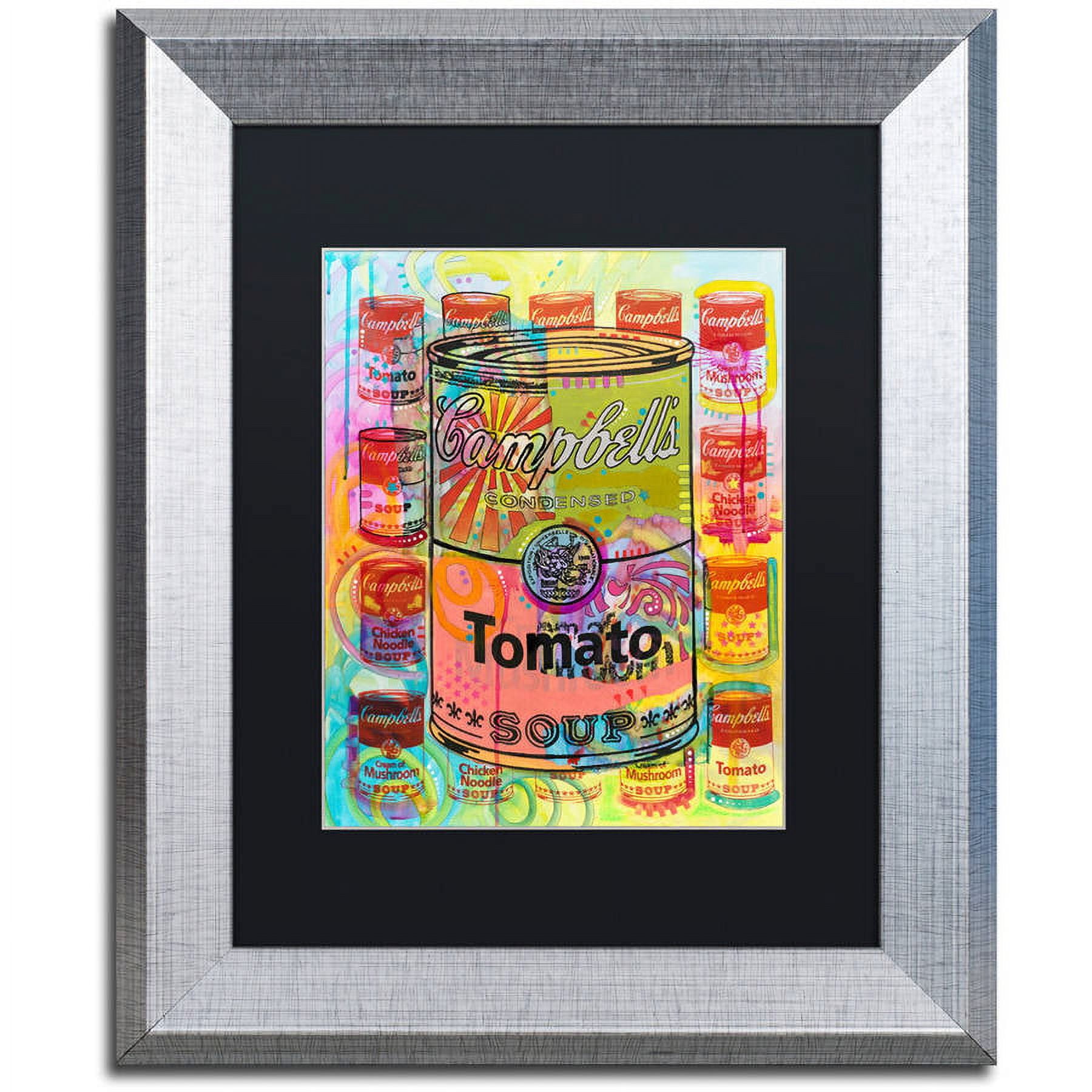 Trademark Fine Art "Tomato" Canvas Art by Dean Russo, Black Matte, Silver Frame