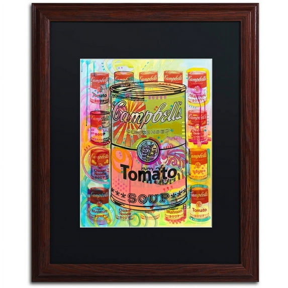 Trademark Fine Art "Tomato" Canvas Art by Dean Russo, Black Matte, Wood Frame