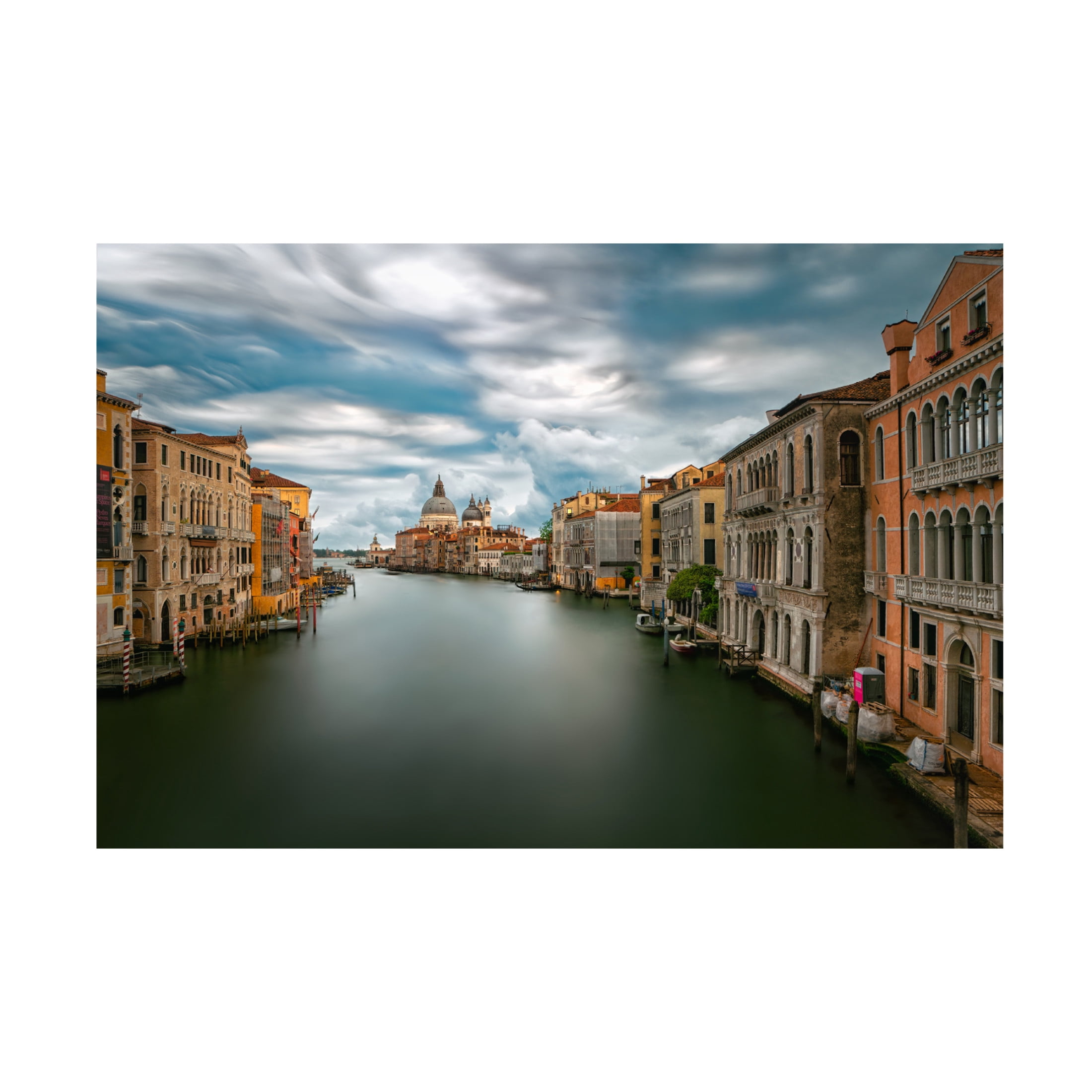 Trademark Fine Art Tommaso Pessotto Stormy weather on the Grand Canal Canvas Wall Art