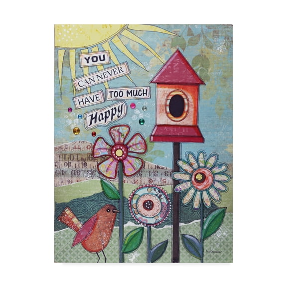 Trademark Fine Art 'Too Much Happy' Canvas Art by Let Your Art Soar