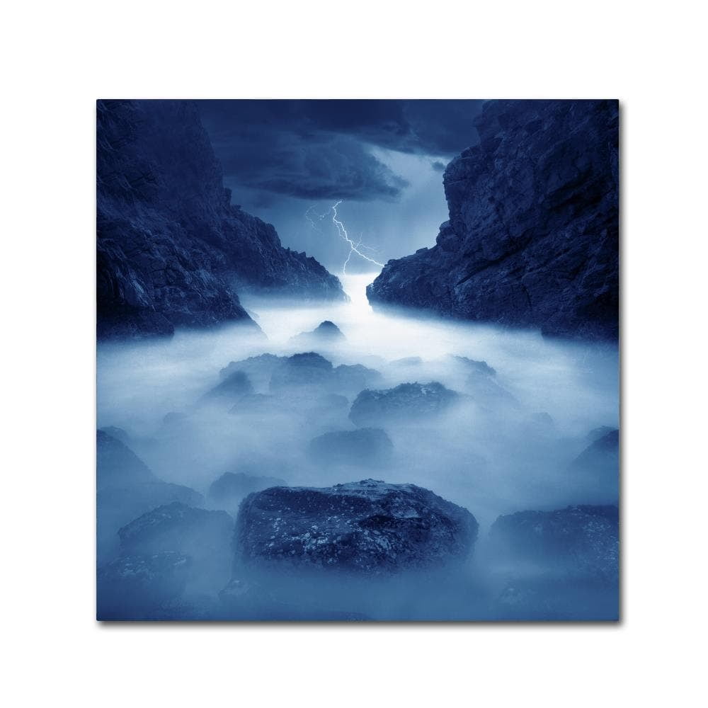 Trademark Fine Art "Tormenta en Ixtapa Blue" Canvas Art by Moises Levy