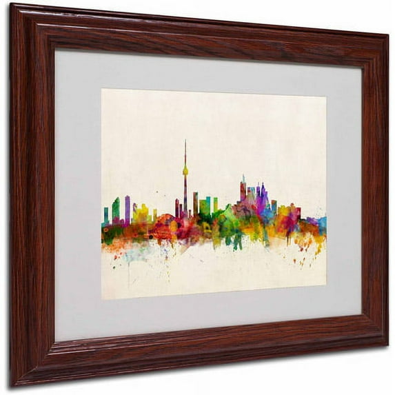 Trademark Fine Art "Toronto, Canada" Canvas Art by Michael Tompsett, Wood Frame