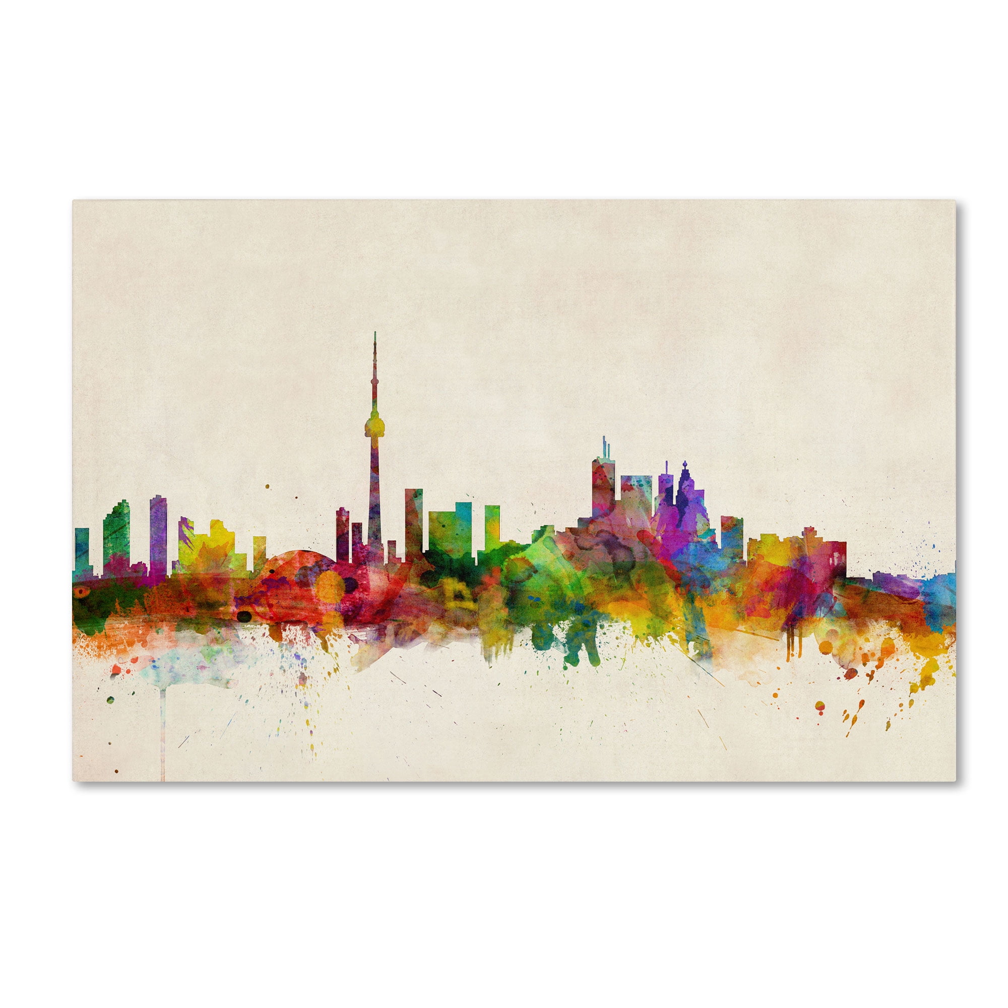 Trademark Fine Art "Toronto, Canada" Canvas Art by Michael Tompsett